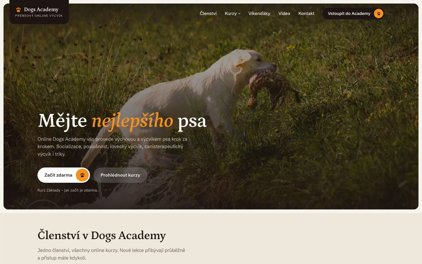 Web dogsacademy.cz