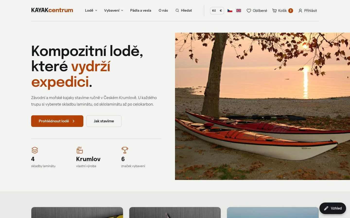 Web kayakcentrum.cz